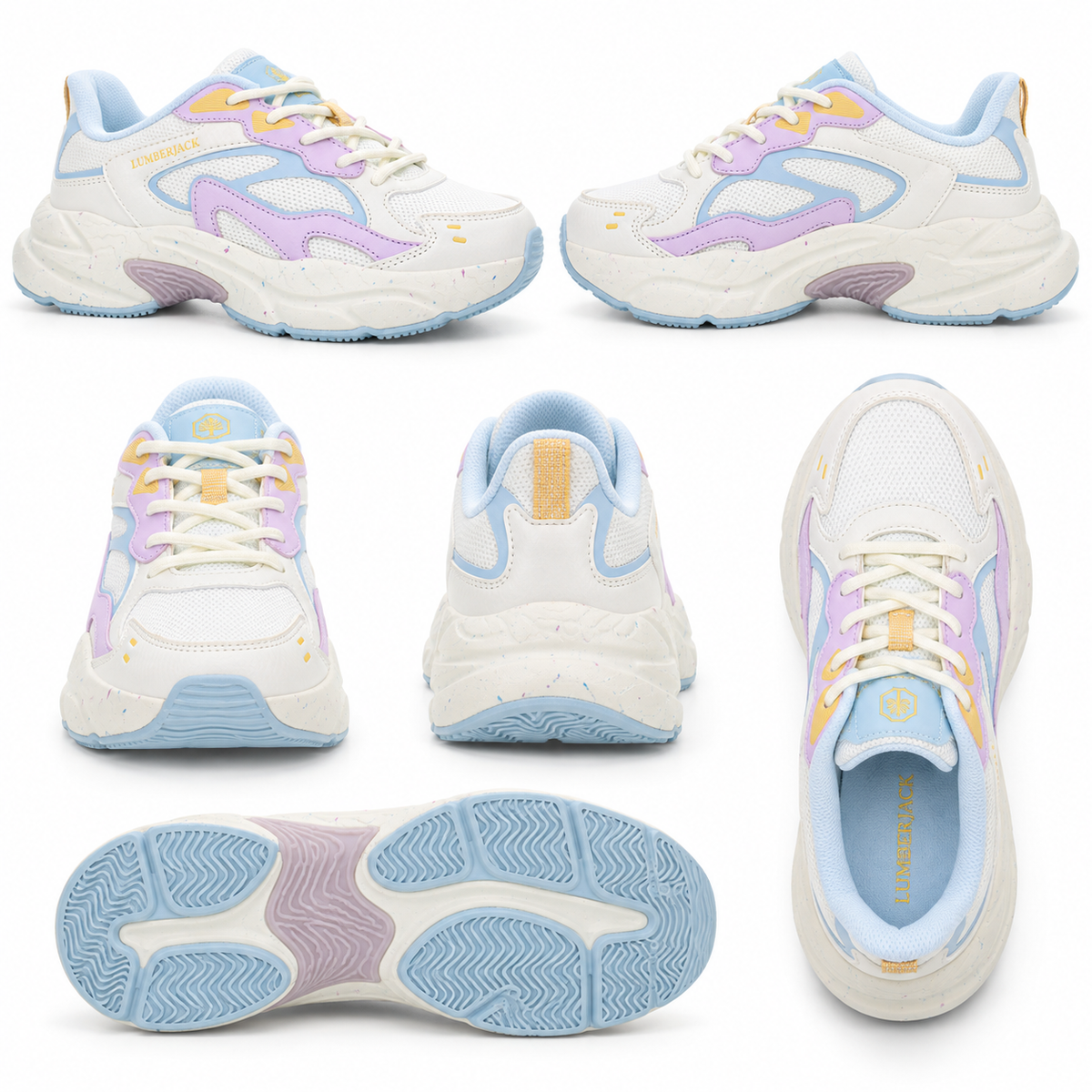 Lumberjack Fanto White & Lilac Women’s Casual Lifestyle Sneakers