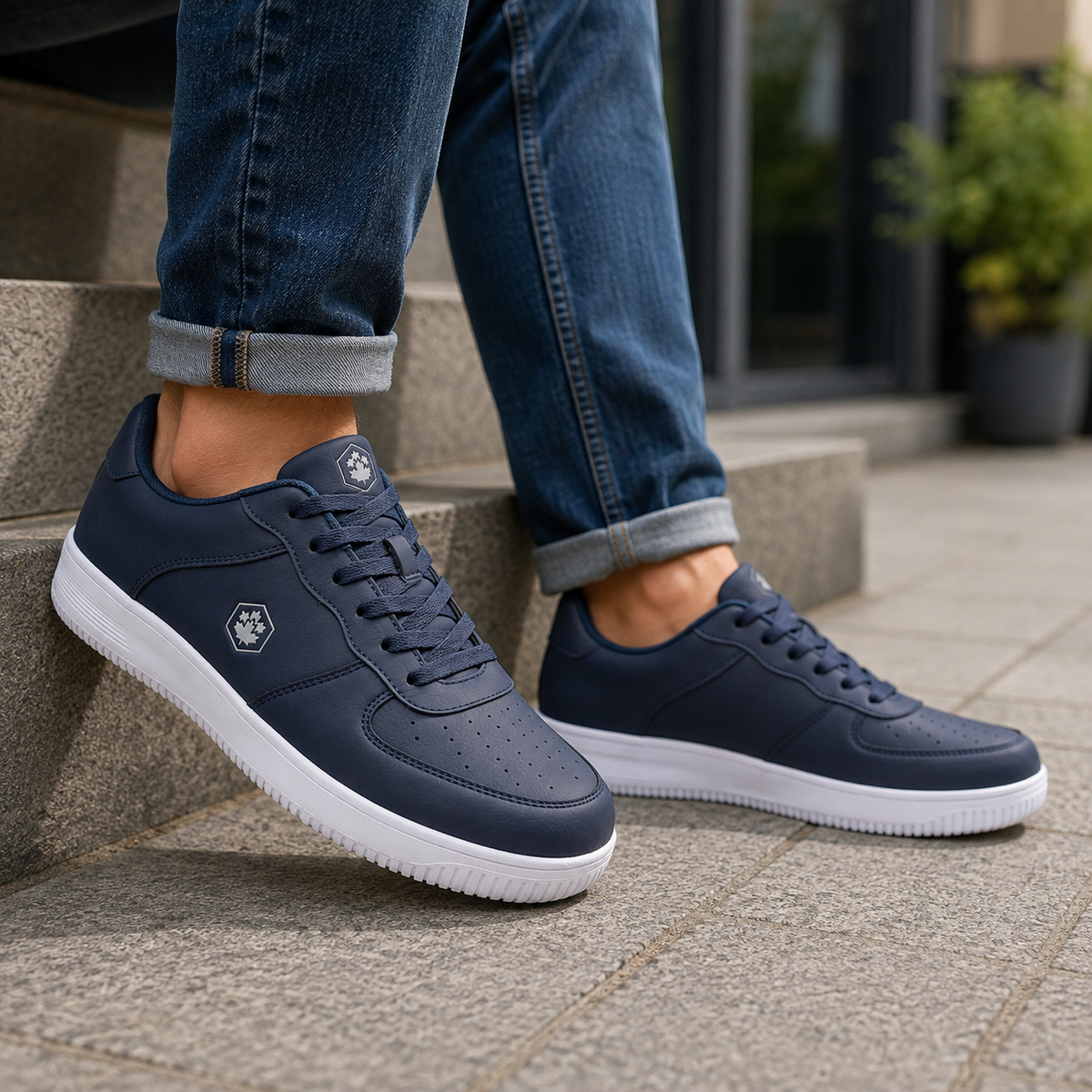 LUMBERJACK FINSTER Men's Navy Blue Sneakers