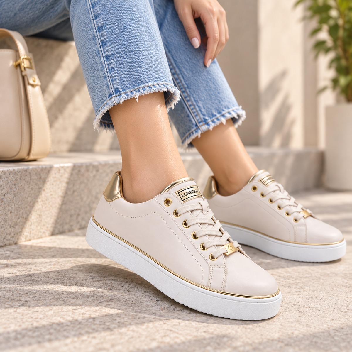 Lumberjack Safiya Sand & Gold Women’s Sneakers