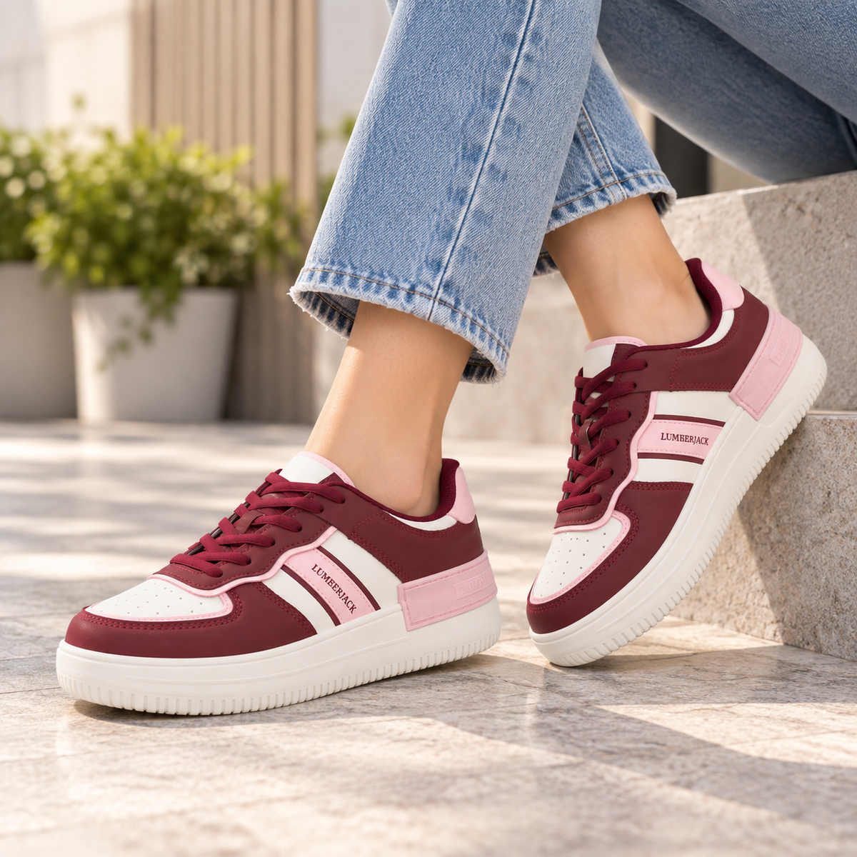 Lumberjack Freya Burgundy Women's Lifestyle Sneakers