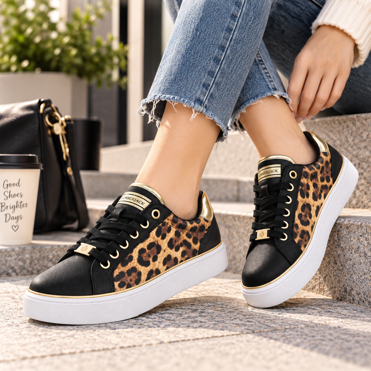 Lumberjack Safiya Black Leopard Women’s Sneaker