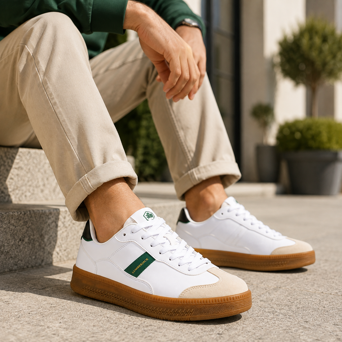 LUMBERJACK FOFANA Men's Off-White Sneakers