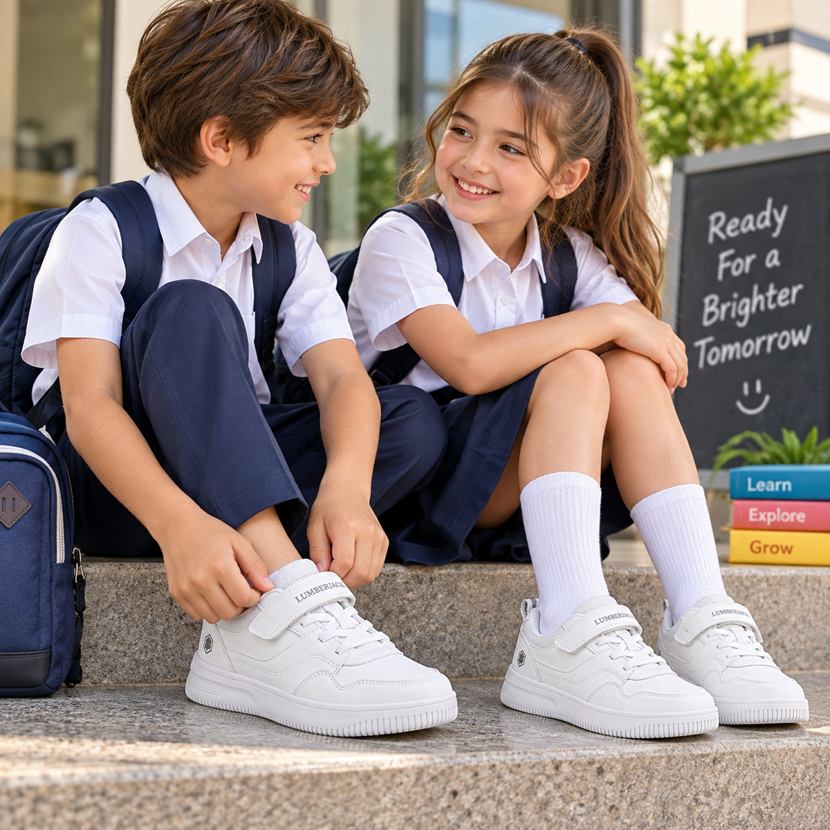 Lumberjack FINSTER Boys Total White Sneakers