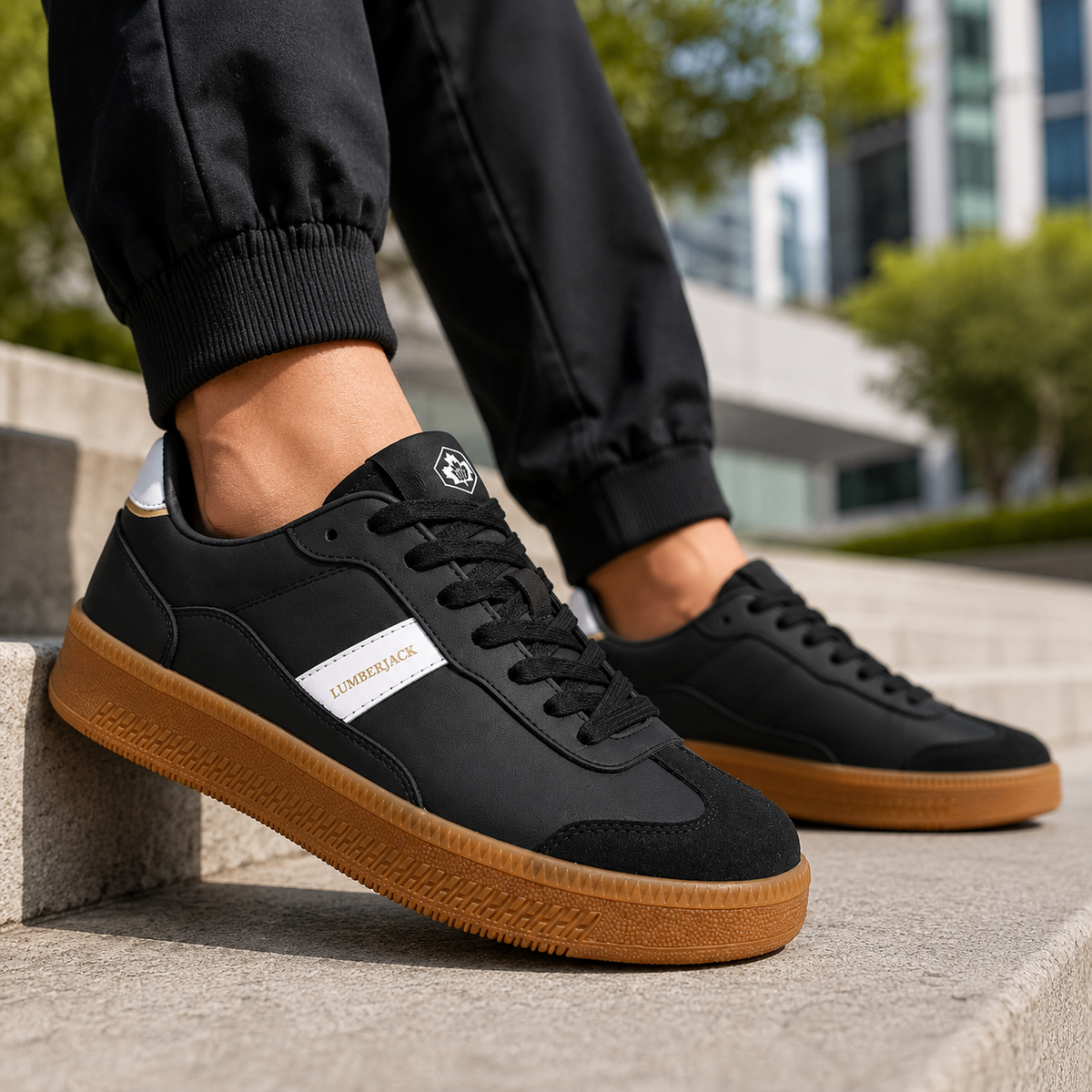 LUMBERJACK FOFANA Men's Black Sneakers