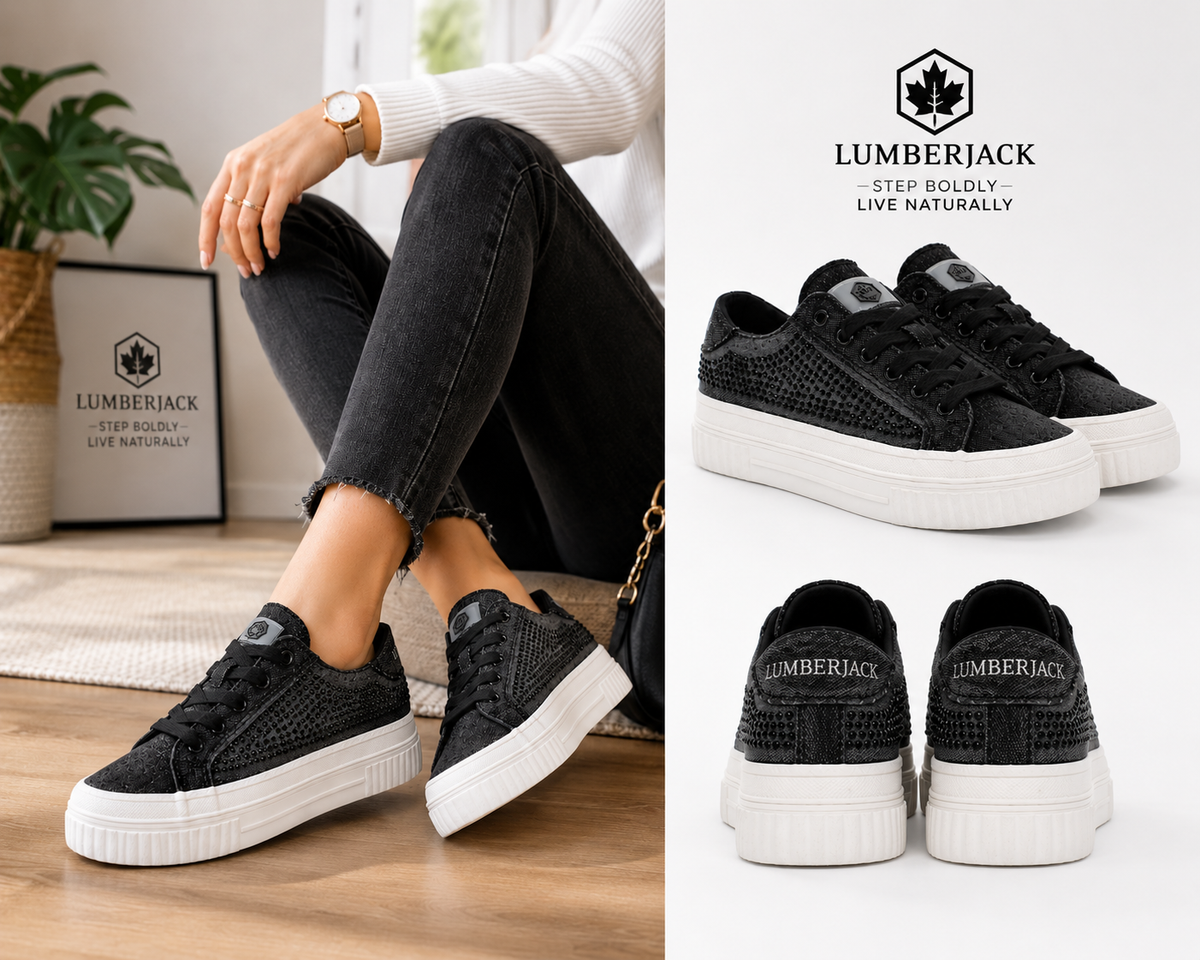 Lumberjack Anya Black Women’s Platform Sneakers